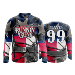 2264 FD Quarter Zip Batting Jacket LS TEXAS-RUNNIN-GUNS