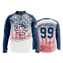 2227 FD Quarter Zip Batting Jacket LS GREEK-FREAKS