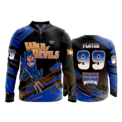 1736 FD Quarter Zip Batting Jacket LS WAR-DEVILS