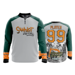 2228 FD Quarter Zip Batting Jacket LS SANDLOT-SLUGGERS