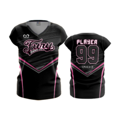 1725 FD Womens V-Neck Capsleeve DARK-CITY-FURY-BLACK