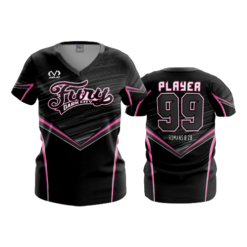 1725 FD Womens V-Neck DARK-CITY-FURY-BLACK