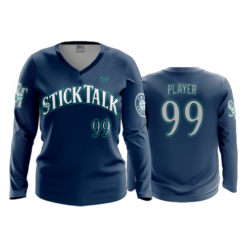 1466 FD Womens V-Neck Longsleeve STICK-TALK-NAVY