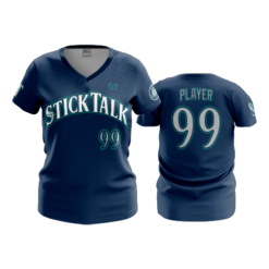 1466 FD Womens V-Neck STICK-TALK-NAVY