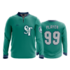 1466 FD Quarter Zip Batting Jacket LS STICK-TALK-TEAL