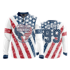 2232 FD Quarter Zip Batting Jacket LS WINGS-FOR-OUR-TROOOPS
