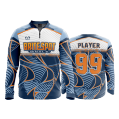 464 FD Quarter Zip Batting Jacket LS BRITE-SPOT-FLO-FLO INK + $5