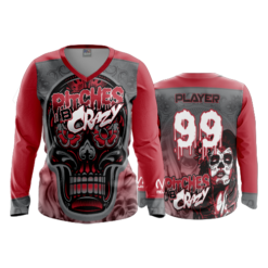 2245 FD Womens V-Neck Longsleeve PITCHES-B-CRAZY