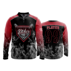 2254 FD Quarter Zip Batting Jacket LS BUNCHA-PITCHES