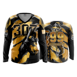 1727 FD Womens V-Neck Longsleeve 307-MISFITS-GOLD