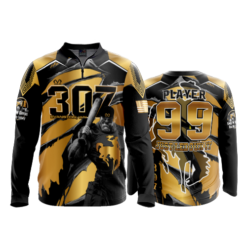 1727 FD Quarter Zip Batting Jacket LS 307-MISFITS-GOLD