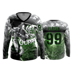 2230 FD Womens V-Neck Longsleeve GET-TO-DA-CHOPPA-GREEN