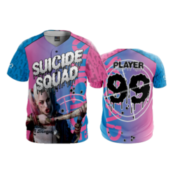 1852 FD ProTek Mens Full Button Down SUICIDE-SQUAD-PINK