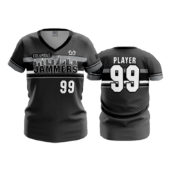 2296 FD Womens V-Neck COLUMBUS-JAMMERS-BLACK