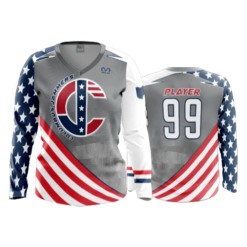 2296 FD Womens V-Neck Longsleeve COLUMBUS-JAMMERS-USA