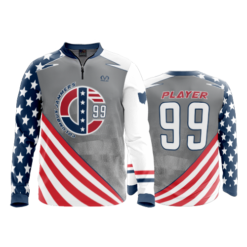 2296 FD Quarter Zip Batting Jacket LS COLUMBUS-JAMMERS-USA