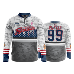 2111 FD Quarter Zip Batting Jacket LS BEVERLY-BANDITS-USA