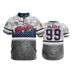 2111 FD Quarter Zip Batting Jacket SS BEVERLY-BANDITS-USA