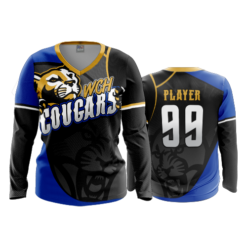 1092 FD Womens V-Neck Longsleeve WCH-COUGARS