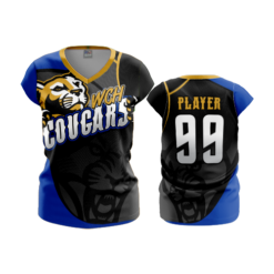 1092 FD Womens V-Neck Capsleeve WCH-COUGARS