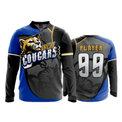 1092 FD Quarter Zip Batting Jacket LS WCH-COUGARS