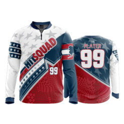 2292 FD Quarter Zip Batting Jacket LS HITSQUAD