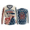 2282 FD Womens V-Neck Longsleeve FREEDOM-BOMBERS