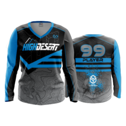 2293 FD Womens V-Neck Longsleeve HIGH-DESERT-SOFTBALL-BLACK