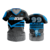 2293 FD Womens V-Neck HIGH-DESERT-SOFTBALL-BLACK