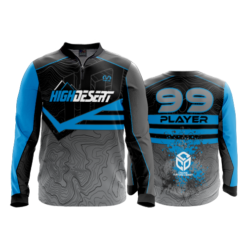 2293 FD Quarter Zip Batting Jacket LS HIGH-DESERT-SOFTBALL-BLACK
