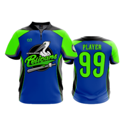 2305 FD Quarter Zip Batting Jacket SS SCREAMING-PELICANS-FLO-FLO INK + $5