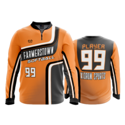 2303 FD Quarter Zip Batting Jacket LS FARMERSTOWN-ORANGE
