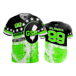 529 FD ProTek Mens Full Button Down GARDEN-STATE-SOFTBALL-FLO INK + $5
