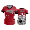 1193 FD Womens V-Neck SANDLOT-LEGENDS-RED