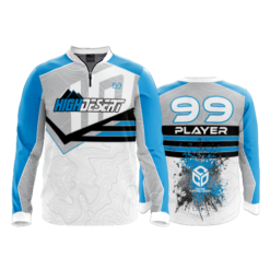 2293 FD Quarter Zip Batting Jacket LS HIGH-DESERT-SOFTBALL-WHITE
