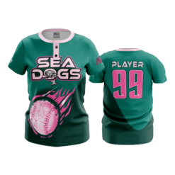 993 FD Womens 2 Button SEA-DOGS-TEAL