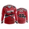 1108 FD Womens V-Neck Longsleeve CENTRAL-OHIO-DYNAMITES-RED