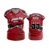1108 FD Womens V-Neck Capsleeve CENTRAL-OHIO-DYNAMITES-RED