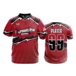 1108 FD Quarter Zip Batting Jacket SS CENTRAL-OHIO-DYNAMITES-RED
