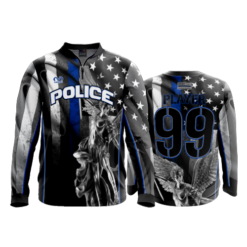 2316 FD Quarter Zip Batting Jacket LS POLICE
