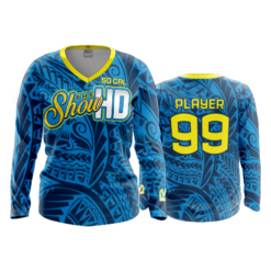 1994 FD Womens V-Neck Longsleeve THE-SHOW-HD-BLUE