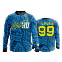 1994 FD Quarter Zip Batting Jacket LS THE-SHOW-HD-BLUE