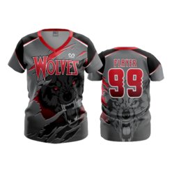 2327 FD Womens V-Neck WOLVES-GREY