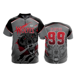 2327 FD Quarter Zip Batting Jacket SS WOLVES-GREY