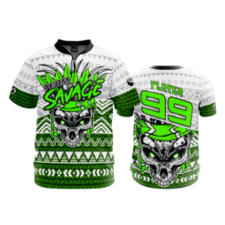 2328 FD Quarter Zip Batting Jacket SS TEAM-SAVAGE-FLO INK + $5