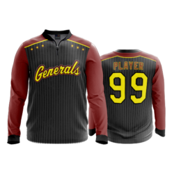 2139 FD Quarter Zip Batting Jacket LS GENERALS-THROWBACK