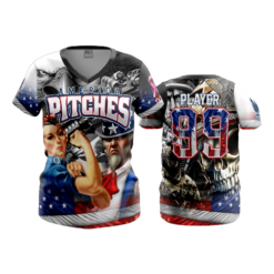 2333 FD Womens V-Neck AMERICA-PITCHES