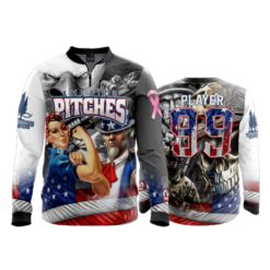 2333 FD Quarter Zip Batting Jacket LS AMERICA-PITCHES