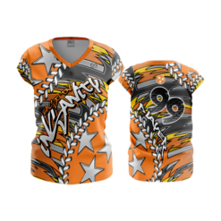 804 FD Womens V-Neck Capsleeve EAST-TN-INSANITY