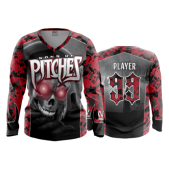 2329 FD Womens V-Neck Longsleeve SONS-OF-PITCHES-RED